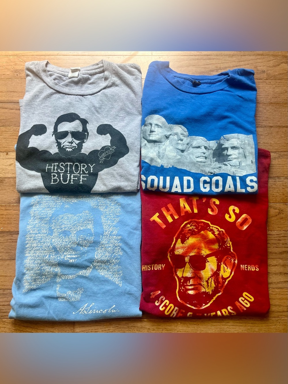4pc Abraham Lincoln Tee Lot Med